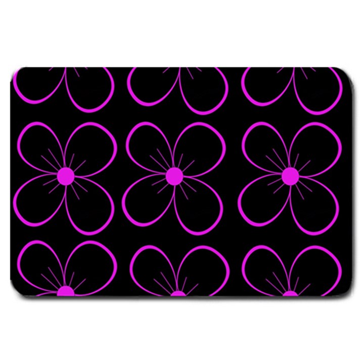 Purple floral pattern Large Doormat 