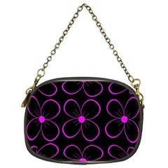 Purple Floral Pattern Chain Purses (one Side)  by Valentinaart