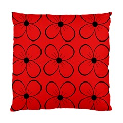 Red Floral Pattern Standard Cushion Case (two Sides) by Valentinaart