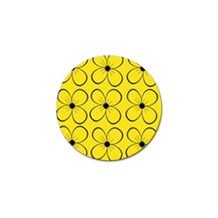 Yellow floral pattern Golf Ball Marker (4 pack)