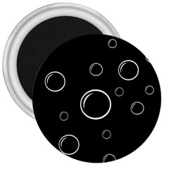 Black And White Bubbles 3  Magnets