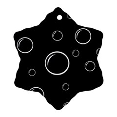 Black And White Bubbles Ornament (snowflake)  by Valentinaart