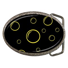 Yellow Bubbles Belt Buckles by Valentinaart