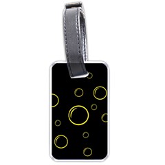 Yellow Bubbles Luggage Tags (one Side) 