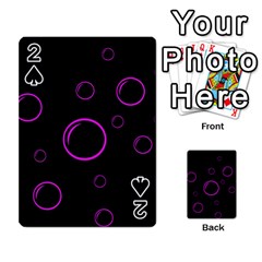 Purple Bubbles  Playing Cards 54 Designs  by Valentinaart
