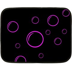 Purple Bubbles  Double Sided Fleece Blanket (mini) 