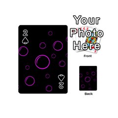 Purple Bubbles  Playing Cards 54 (mini)  by Valentinaart