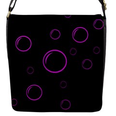 Purple Bubbles  Flap Messenger Bag (s) by Valentinaart