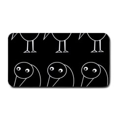 Black And White Birds Medium Bar Mats by Valentinaart