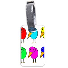 Colorful Birds Luggage Tags (one Side)  by Valentinaart