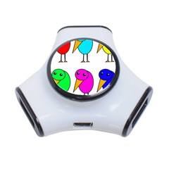 Colorful Birds 3-port Usb Hub by Valentinaart