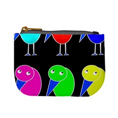 Colorful Birds Mini Coin Purses by Valentinaart