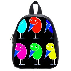 Colorful Birds School Bags (small)  by Valentinaart