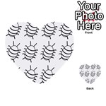 White bug pattern Multi-purpose Cards (Heart)  Front 51