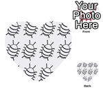 White bug pattern Multi-purpose Cards (Heart)  Front 7