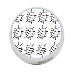 White Bug Pattern 4-port Usb Hub (two Sides)  by Valentinaart