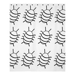 White Bug Pattern Shower Curtain 60  X 72  (medium)  by Valentinaart