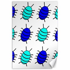 Blue Bugs Canvas 24  X 36  by Valentinaart