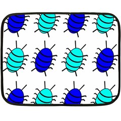 Blue Bugs Fleece Blanket (mini) by Valentinaart