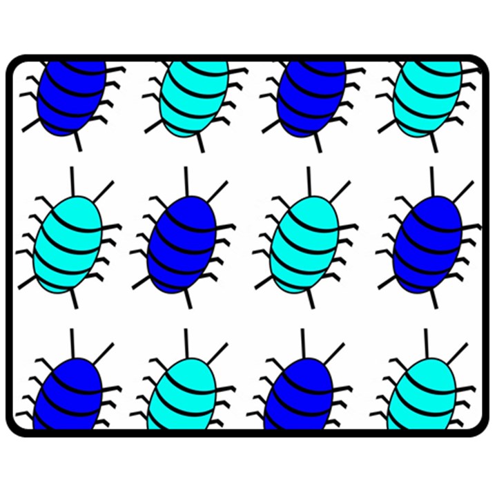 Blue bugs Double Sided Fleece Blanket (Medium) 