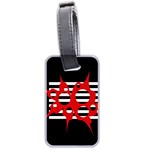 Red, black and white abstract design Luggage Tags (Two Sides) Front