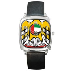 Emblem Of The United Arab Emirates Square Metal Watch by abbeyz71