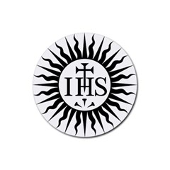 Society Of Jesus Logo (jesuits) Rubber Round Coaster (4 Pack)  by abbeyz71