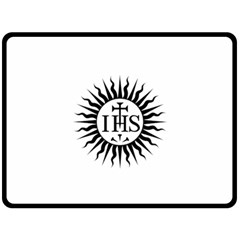 Society Of Jesus Logo (jesuits) Fleece Blanket (large)  by abbeyz71