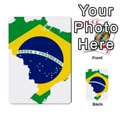 Flag Map Of Brazil  Multi-purpose Cards (rectangle)  by abbeyz71