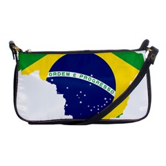 Flag Map Of Brazil  Shoulder Clutch Bags by abbeyz71