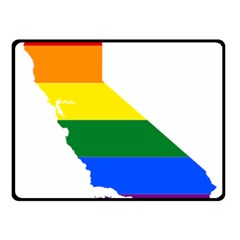 Lgbt Flag Map Of California Fleece Blanket (small) by abbeyz71