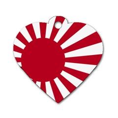 Ensign Of The Imperial Japanese Navy And The Japan Maritime Self Defense Force Dog Tag Heart (one Side) by abbeyz71