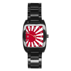 Ensign Of The Imperial Japanese Navy And The Japan Maritime Self Defense Force Stainless Steel Barrel Watch by abbeyz71