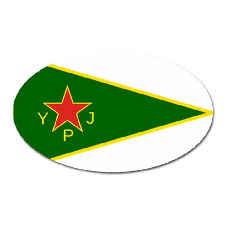 Flag Of The Women s Protection Units Oval Magnet