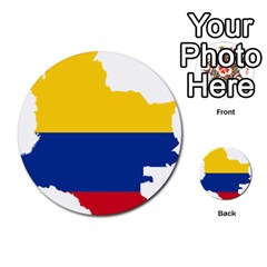 Flag Map Of Colombia Multi-purpose Cards (round)  by abbeyz71