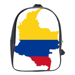 Flag Map Of Colombia School Bags(large)  by abbeyz71