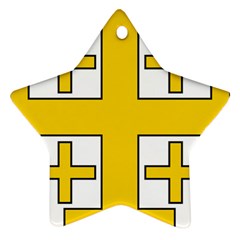 Jerusalem Cross Star Ornament (two Sides)  by abbeyz71