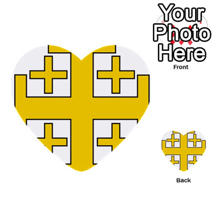 Jerusalem Cross Multi-purpose Cards (Heart) 