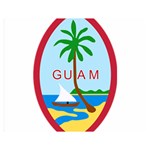 Seal Of Guam Double Sided Flano Blanket (Medium)  60 x50  Blanket Back