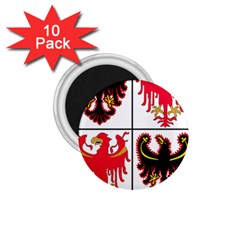 Coat of Arms of Trentino-Alto Adige Sudtirol Region of Italy 1.75  Magnets (10 pack) 