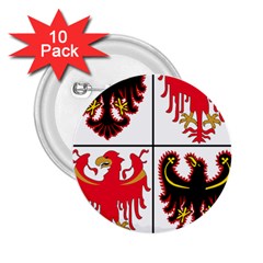 Coat of Arms of Trentino-Alto Adige Sudtirol Region of Italy 2.25  Buttons (10 pack) 