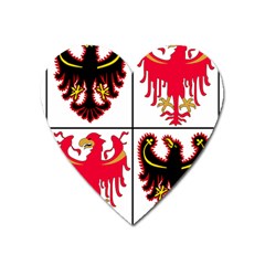 Coat of Arms of Trentino-Alto Adige Sudtirol Region of Italy Heart Magnet