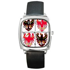 Coat of Arms of Trentino-Alto Adige Sudtirol Region of Italy Square Metal Watch