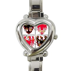 Coat of Arms of Trentino-Alto Adige Sudtirol Region of Italy Heart Italian Charm Watch