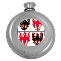 Coat of Arms of Trentino-Alto Adige Sudtirol Region of Italy Round Hip Flask (5 oz)