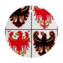 Coat of Arms of Trentino-Alto Adige Sudtirol Region of Italy Round Ornament (Two Sides) 