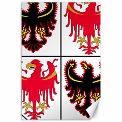 Coat of Arms of Trentino-Alto Adige Sudtirol Region of Italy Canvas 24  x 36 