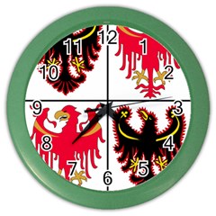 Coat of Arms of Trentino-Alto Adige Sudtirol Region of Italy Color Wall Clocks