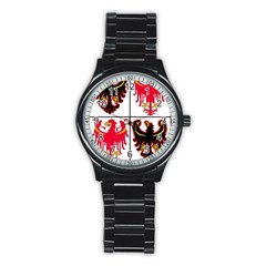 Coat of Arms of Trentino-Alto Adige Sudtirol Region of Italy Stainless Steel Round Watch