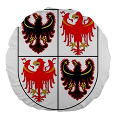 Coat of Arms of Trentino-Alto Adige Sudtirol Region of Italy Large 18  Premium Flano Round Cushions